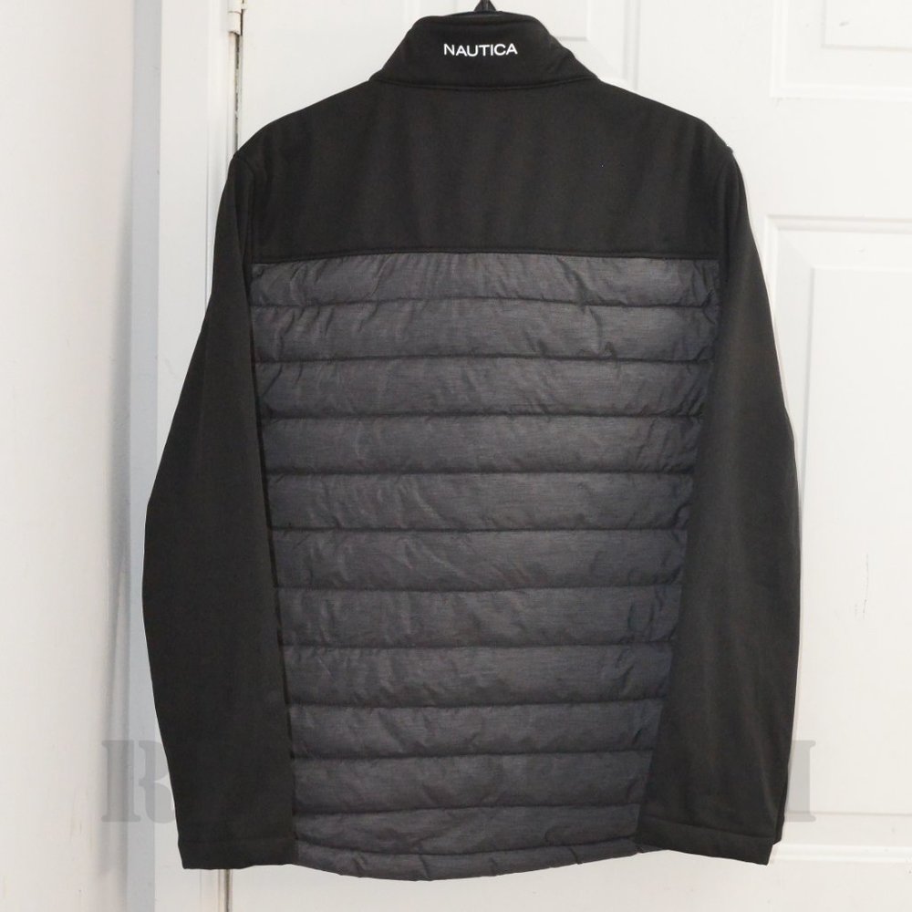 Nautica Men’s Mix Media Gray/Black Jacket - Picture 3 of 5